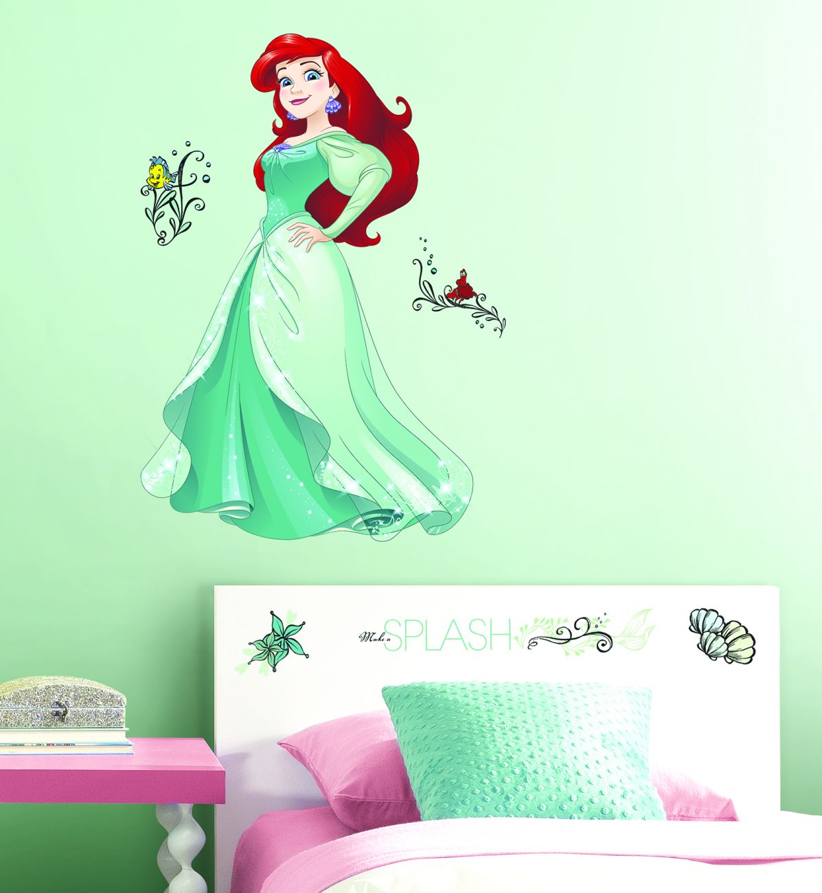 YWDB86SparklingDisneyArielGiantDecal