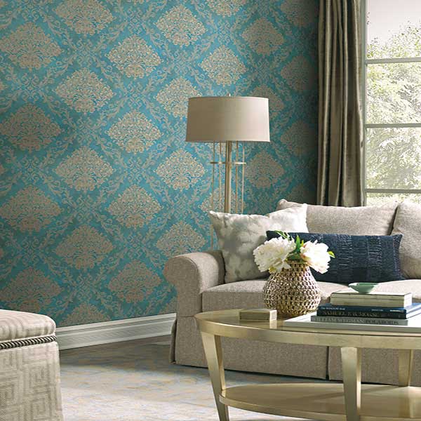 FAD726FramedDamaskBlue