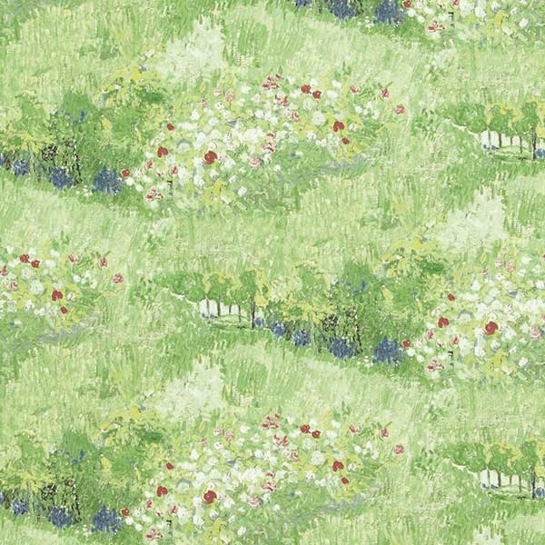 کاغذدیواری سبز چمنی هلندی ونگوگ اداری مسکونی کد Vangogh17210