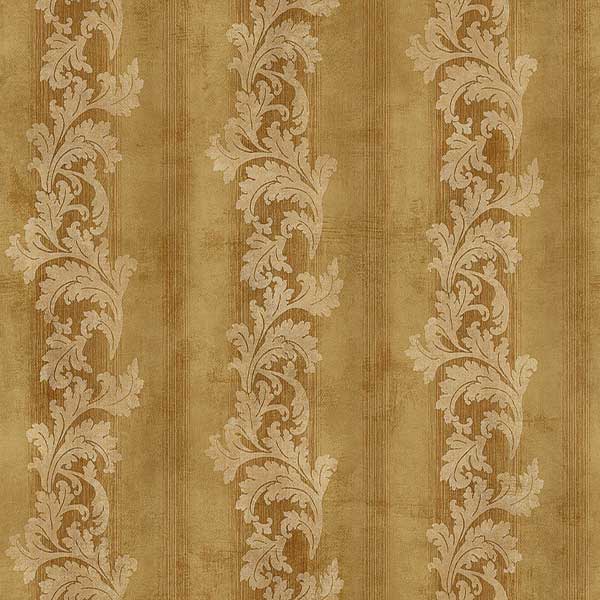 کاغذ دیواری راه راه طلایی مسکونی از آلبوم گلدلیف Gold Leaf کد GF0814
