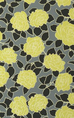 کاغذ دیواری گل دار رنگ زرد طلایی قابل شستشو از آلبوم بروکانته با کد 45955