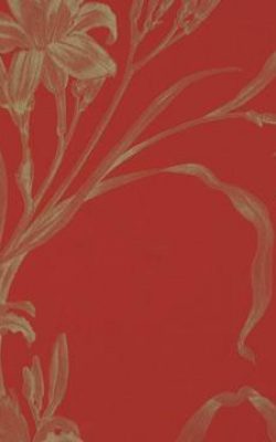 کاغذ دیواری گلدار قرمز طلایی قابل شستشو با برند بی ان کاراواجیو کد 46841
